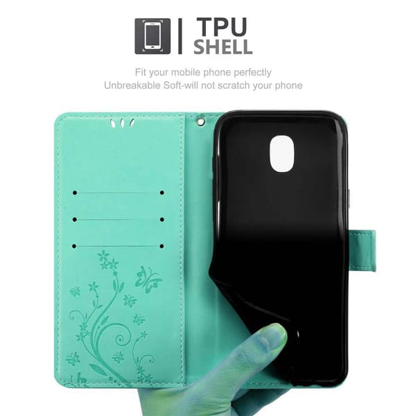 Samsung Galaxy J5 2017 Pungetui Cover Blomster ()