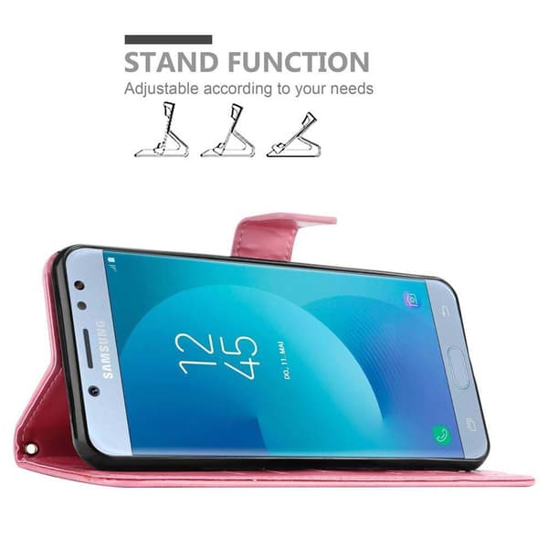 Samsung Galaxy J5 2017 Suojakotelo Suojakuori Lompakkokotelo Matkapuhelinkotelo Kukat jossa on magneettisuljenta, jalusta-toiminto ja korttipaikat