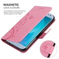 Pikkukuva 9 / 11: Samsung Galaxy J5 2017 Suojakotelo Suojakuori Lompakkokotelo Matkapuhelinkotelo Kukat jossa on magneettisuljenta, jalusta-toiminto ja korttipaikat
