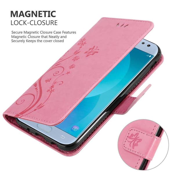 Samsung Galaxy J5 2017 Pungetui Cover Blomster ()