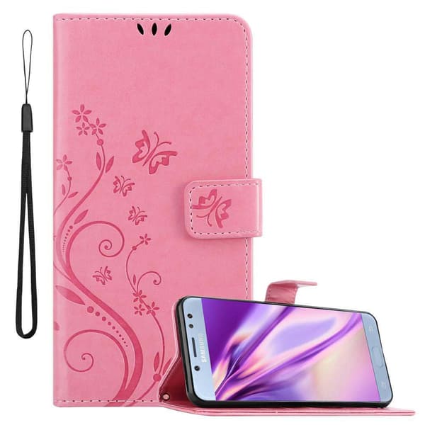 Samsung Galaxy J5 2017 Suojakotelo Suojakuori Lompakkokotelo Matkapuhelinkotelo Kukat jossa on magneettisuljenta, jalusta-toiminto ja korttipaikat