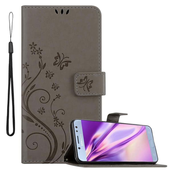 Samsung Galaxy J5 2017 Suojakotelo Suojakuori Lompakkokotelo Matkapuhelinkotelo Kukat jossa on magneettisuljenta, jalusta-toiminto ja korttipaikat