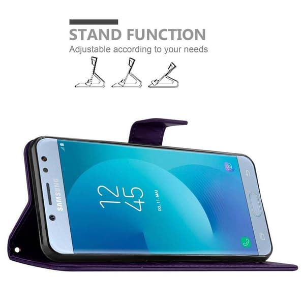 Samsung Galaxy J5 2017 Suojakotelo Suojakuori Lompakkokotelo Matkapuhelinkotelo Kukat jossa on magneettisuljenta, jalusta-toiminto ja korttipaikat
