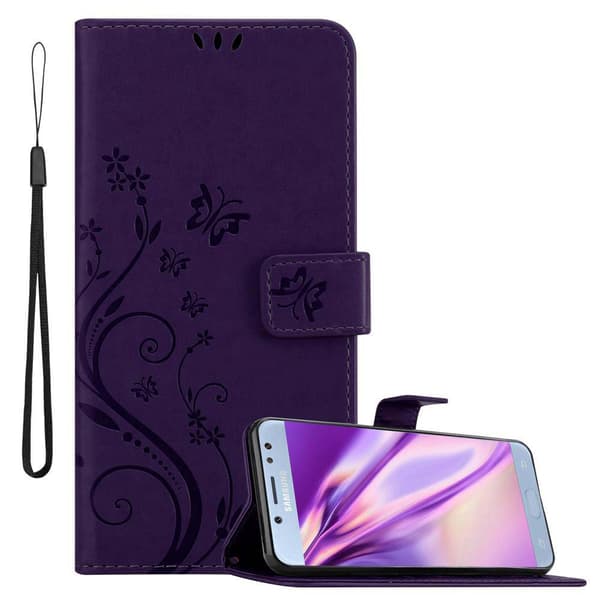 Samsung Galaxy J5 2017 Suojakotelo Suojakuori Lompakkokotelo Matkapuhelinkotelo Kukat jossa on magneettisuljenta, jalusta-toiminto ja korttipaikat
