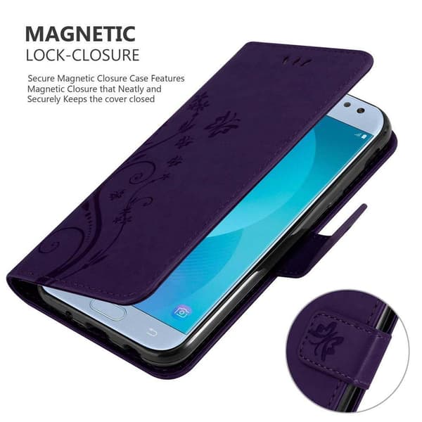 Samsung Galaxy J5 2017 Pungetui Cover Blomster ()