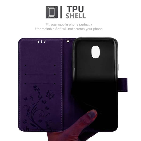Samsung Galaxy J5 2017 Pungetui Cover Blomster ()