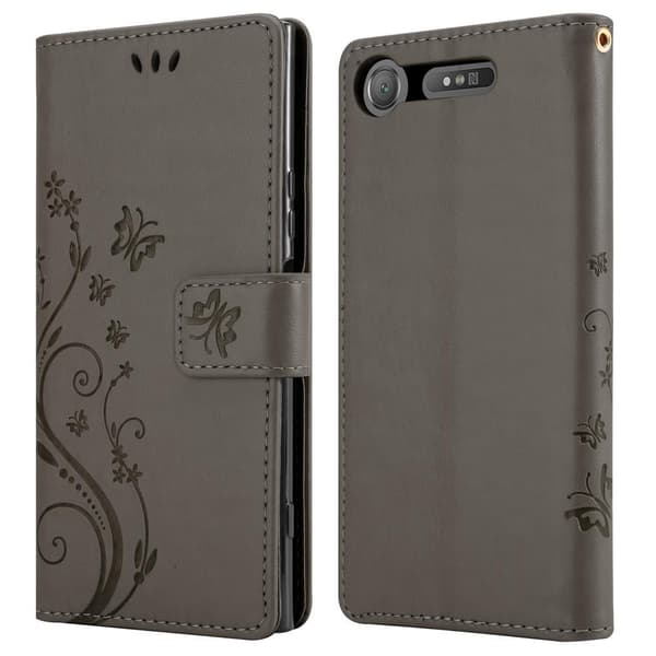 Sony Xperia XZ1 Skal Fodral i blomdesign Mobilskydd Case Cover med magnetisk stängning, ståfunktion och kortplatser