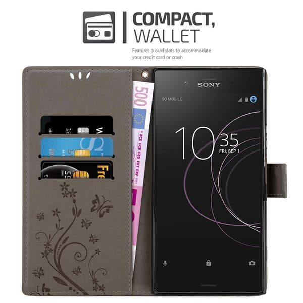 Sony Xperia XZ1 Pungetui Cover Blomster ()