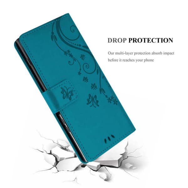 Sony Xperia XZ1 Skal Fodral i blomdesign Mobilskydd Case Cover med magnetisk stängning, ståfunktion och kortplatser