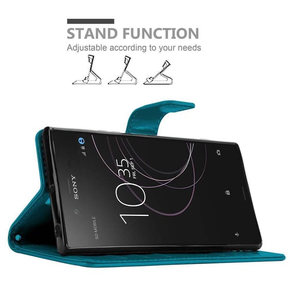 Deksel til Sony Xperia XZ1 Lommebokdeksel i blomster design med magnetisk lukking, stativfunksjon og kortplasser