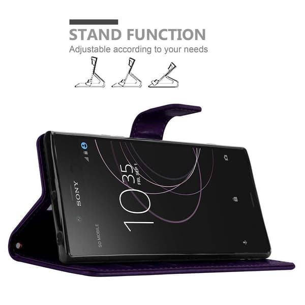 Deksel til Sony Xperia XZ1 Lommebokdeksel i blomster design med magnetisk lukking, stativfunksjon og kortplasser