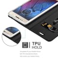 Miniatyrbilde 8 av 11: Deksel til Motorola MOTO G5S PLUS Lommebokdeksel med magnetisk lukking, stativfunksjon og kortlomme