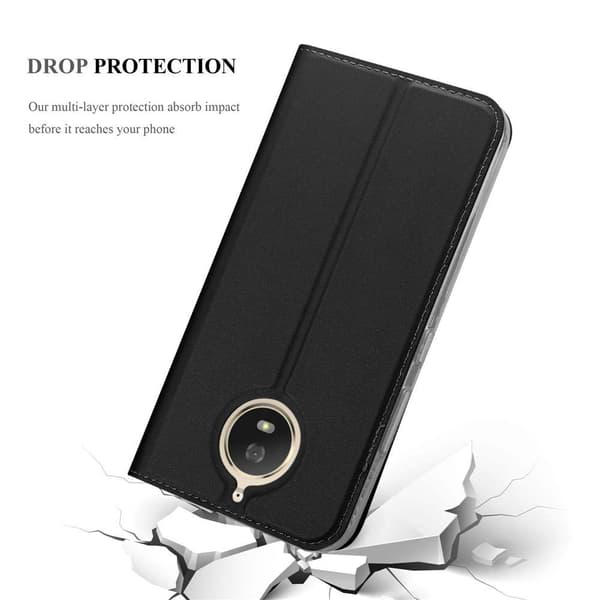 Deksel til Motorola MOTO G5S PLUS Lommebokdeksel med magnetisk lukking, stativfunksjon og kortlomme