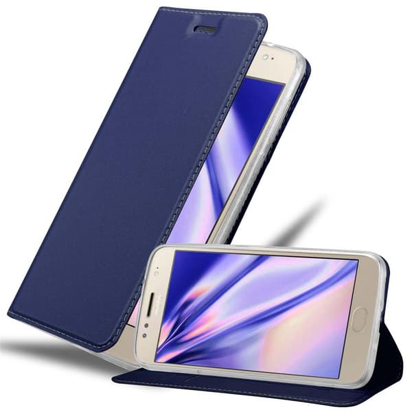 Deksel til Motorola MOTO G5S PLUS Lommebokdeksel med magnetisk lukking, stativfunksjon og kortlomme