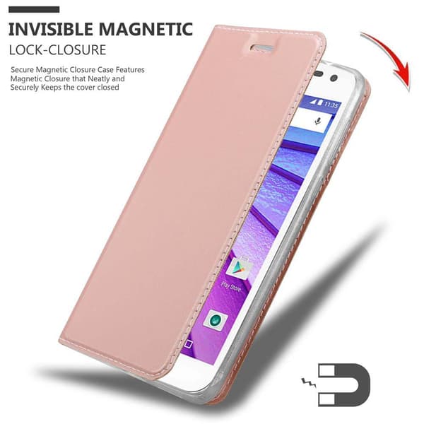 Motorola MOTO G3 Suojakotelo Suojakuori Lompakkokotelo Matkapuhelinkotelo jossa magneettisuljenta, jalusta-toiminto ja korttitasku