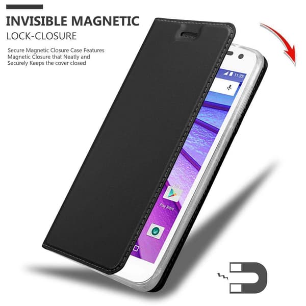 Motorola MOTO G3 Suojakotelo Suojakuori Lompakkokotelo Matkapuhelinkotelo jossa magneettisuljenta, jalusta-toiminto ja korttitasku