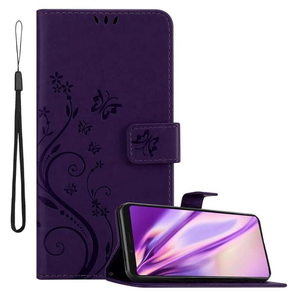 Deksel til Sony Xperia 1 / Xperia XZ4 Lommebokdeksel i blomster design med magnetisk lukking, stativfunksjon og kortplasser