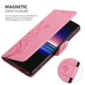 Miniatyrbilde 10 av 11: Deksel til Sony Xperia 1 / Xperia XZ4 Lommebokdeksel i blomster design med magnetisk lukking, stativfunksjon og kortplasser
