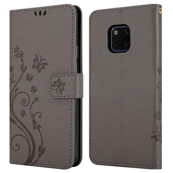 Deksel til Huawei MATE 20 PRO Lommebokdeksel i blomster design med magnetisk lukking, stativfunksjon og kortplasser