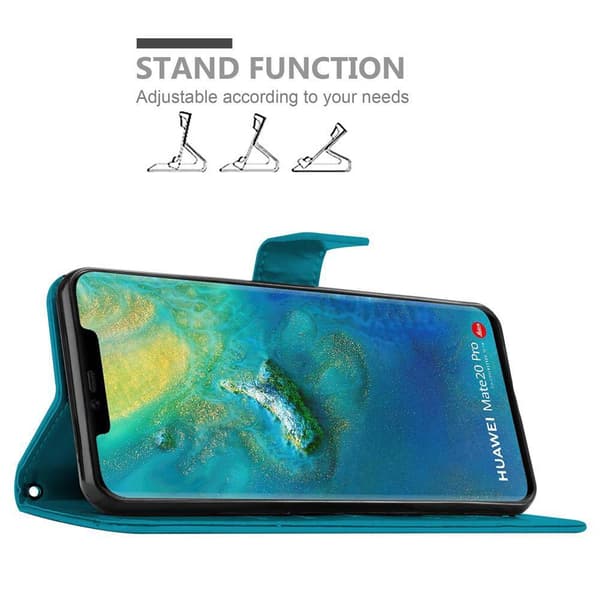 Huawei MATE 20 PRO Skal Fodral i blomdesign Mobilskydd Case Cover med magnetisk stängning, ståfunktion och kortplatser