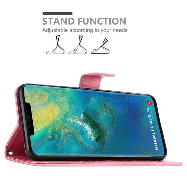 Huawei MATE 20 PRO Skal Fodral i blomdesign Mobilskydd Case Cover med magnetisk stängning, ståfunktion och kortplatser