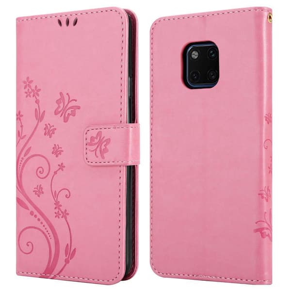Huawei MATE 20 PRO Skal Fodral i blomdesign Mobilskydd Case Cover med magnetisk stängning, ståfunktion och kortplatser