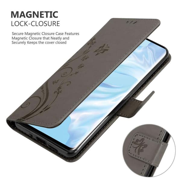 Huawei P30 PRO Suojakotelo Suojakuori Lompakkokotelo Matkapuhelinkotelo Kukat jossa on magneettisuljenta, jalusta-toiminto ja korttipaikat