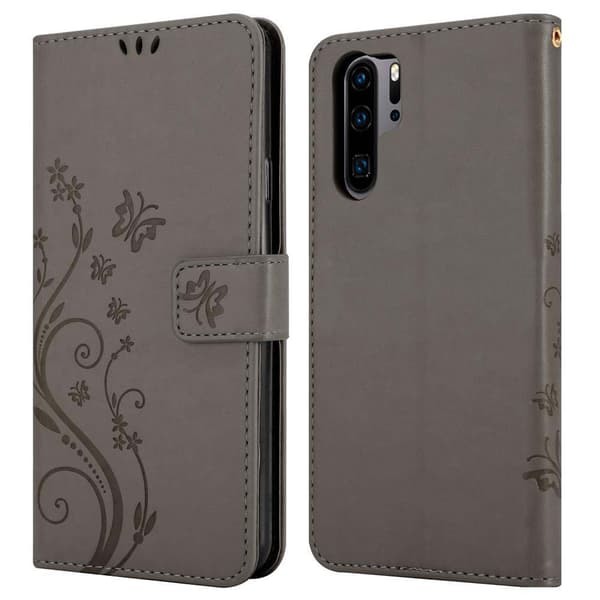 Deksel til Huawei P30 PRO Lommebokdeksel i blomster design med magnetisk lukking, stativfunksjon og kortplasser