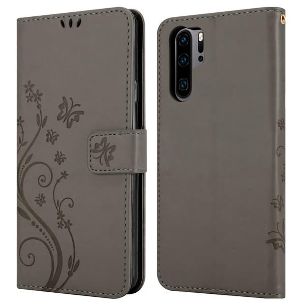 Deksel til Huawei P30 PRO Lommebokdeksel i blomster design med magnetisk lukking, stativfunksjon og kortplasser