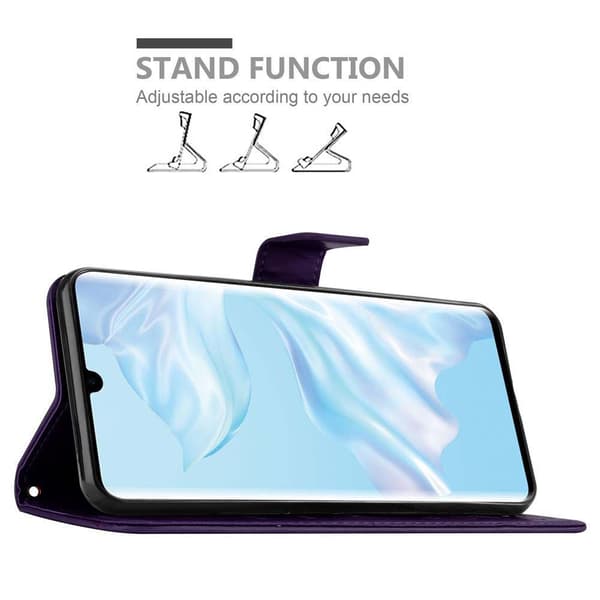 Huawei P30 PRO Suojakotelo Suojakuori Lompakkokotelo Matkapuhelinkotelo Kukat jossa on magneettisuljenta, jalusta-toiminto ja korttipaikat