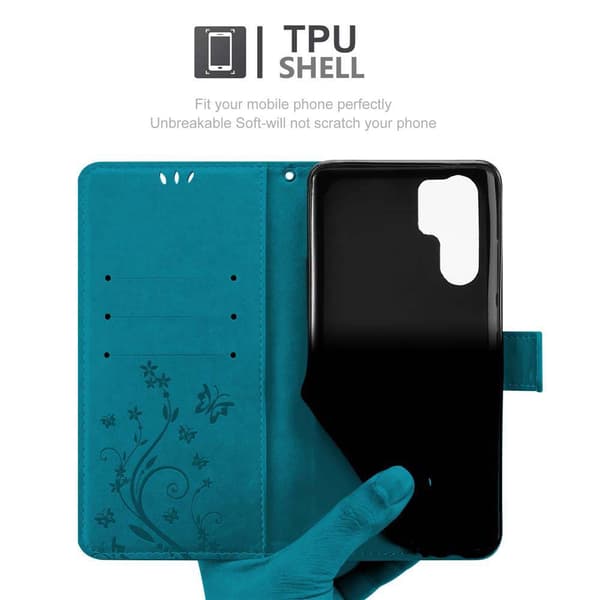 Huawei P30 PRO Suojakotelo Suojakuori Lompakkokotelo Matkapuhelinkotelo Kukat jossa on magneettisuljenta, jalusta-toiminto ja korttipaikat