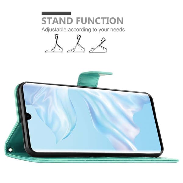 Huawei P30 PRO Suojakotelo Suojakuori Lompakkokotelo Matkapuhelinkotelo Kukat jossa on magneettisuljenta, jalusta-toiminto ja korttipaikat