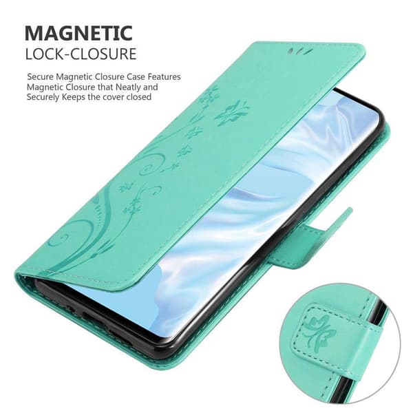 Huawei P30 PRO Suojakotelo Suojakuori Lompakkokotelo Matkapuhelinkotelo Kukat jossa on magneettisuljenta, jalusta-toiminto ja korttipaikat