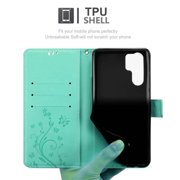 Huawei P30 PRO Suojakotelo Suojakuori Lompakkokotelo Matkapuhelinkotelo Kukat jossa on magneettisuljenta, jalusta-toiminto ja korttipaikat