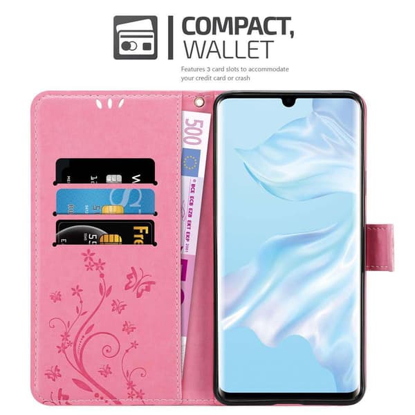 Huawei P30 PRO Pungetui Cover Blomster ()