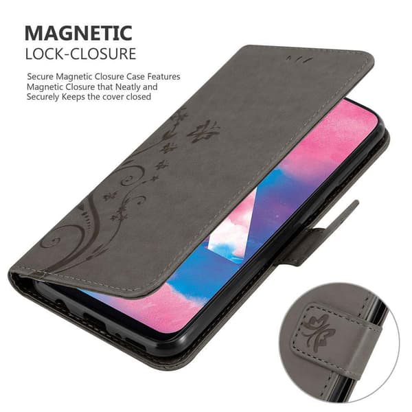 Samsung Galaxy M30 / A40s Suojakotelo Suojakuori Lompakkokotelo Matkapuhelinkotelo Kukat jossa on magneettisuljenta, jalusta-toiminto ja korttipaikat