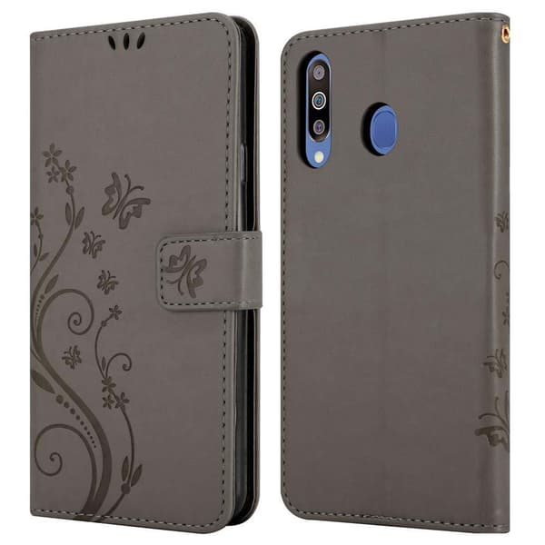 Deksel til Samsung Galaxy M30 / A40s Lommebokdeksel i blomster design med magnetisk lukking, stativfunksjon og kortplasser