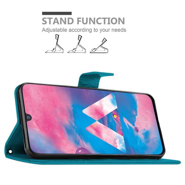 Samsung Galaxy M30 / A40s Suojakotelo Suojakuori Lompakkokotelo Matkapuhelinkotelo Kukat jossa on magneettisuljenta, jalusta-toiminto ja korttipaikat