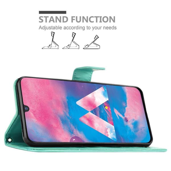 Samsung Galaxy M30 / A40s Suojakotelo Suojakuori Lompakkokotelo Matkapuhelinkotelo Kukat jossa on magneettisuljenta, jalusta-toiminto ja korttipaikat