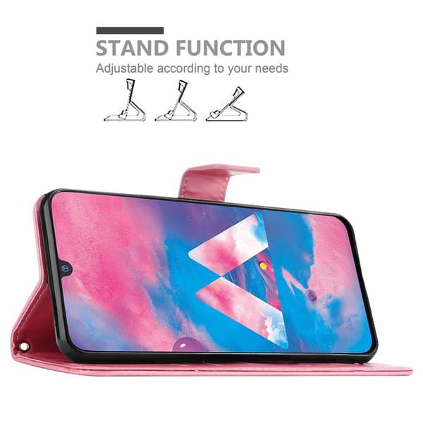Samsung Galaxy M30 / A40s Suojakotelo Suojakuori Lompakkokotelo Matkapuhelinkotelo Kukat jossa on magneettisuljenta, jalusta-toiminto ja korttipaikat