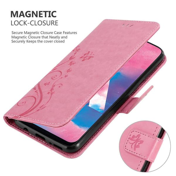 Samsung Galaxy M30 / A40s Suojakotelo Suojakuori Lompakkokotelo Matkapuhelinkotelo Kukat jossa on magneettisuljenta, jalusta-toiminto ja korttipaikat