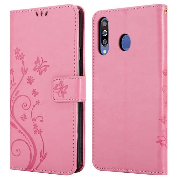 Deksel til Samsung Galaxy M30 / A40s Lommebokdeksel i blomster design med magnetisk lukking, stativfunksjon og kortplasser