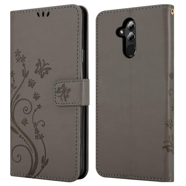 Huawei MATE 20 LITE Skal Fodral i blomdesign Mobilskydd Case Cover med magnetisk stängning, ståfunktion och kortplatser