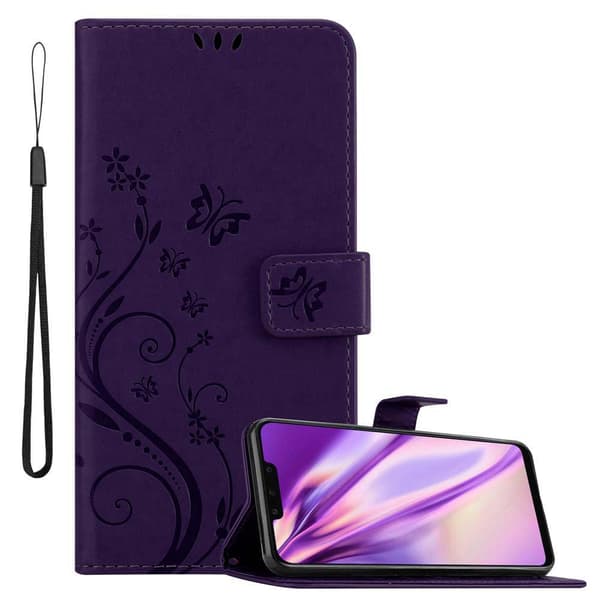 Deksel til Huawei MATE 20 LITE Lommebokdeksel i blomster design med magnetisk lukking, stativfunksjon og kortplasser