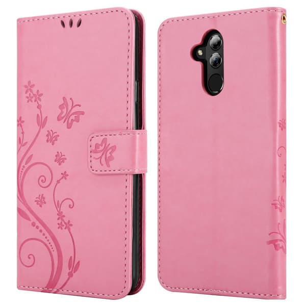 Huawei MATE 20 LITE Skal Fodral i blomdesign Mobilskydd Case Cover med magnetisk stängning, ståfunktion och kortplatser