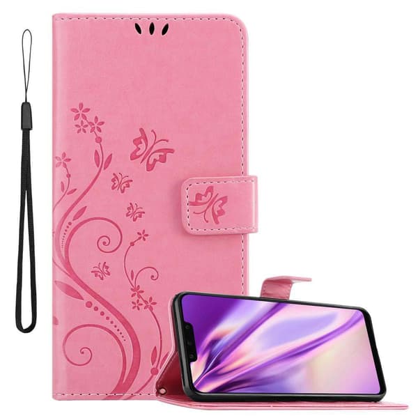 Deksel til Huawei MATE 20 LITE Lommebokdeksel i blomster design med magnetisk lukking, stativfunksjon og kortplasser