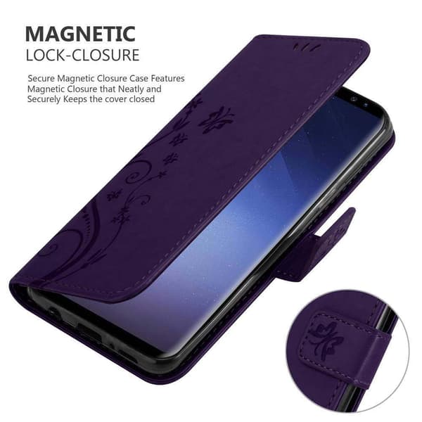 Samsung Galaxy S9 Pungetui Cover Blomster ()