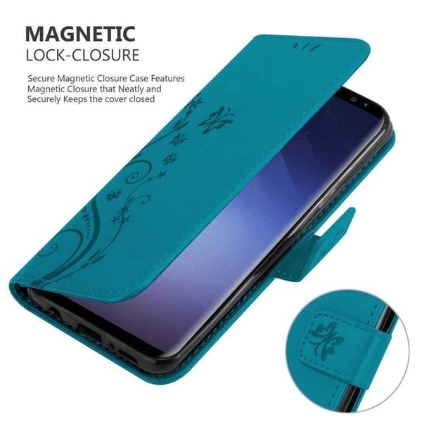 Samsung Galaxy S9 Pungetui Cover Blomster ()