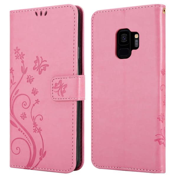 Samsung Galaxy S9 Pungetui Cover Blomster ()