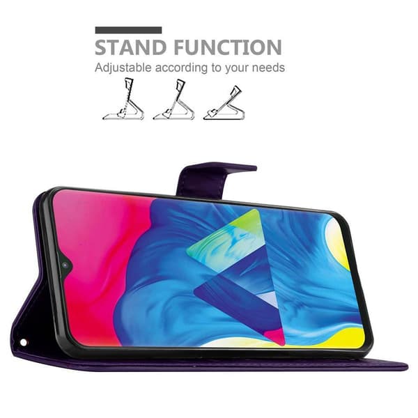 Samsung Galaxy A10 / M10 Suojakotelo Suojakuori Lompakkokotelo Matkapuhelinkotelo Kukat jossa on magneettisuljenta, jalusta-toiminto ja korttipaikat